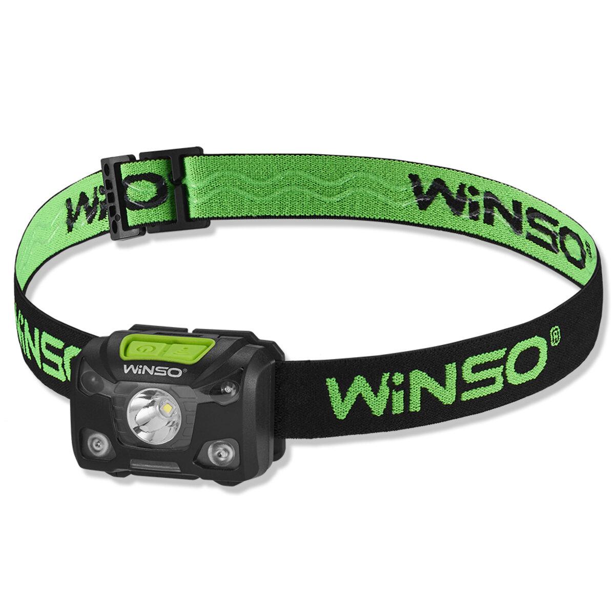 Ліхтар налобний Winso Pro 250 Lm/5 W XPG 1200 mAh/3xAAA з сенсором Біло-червоний