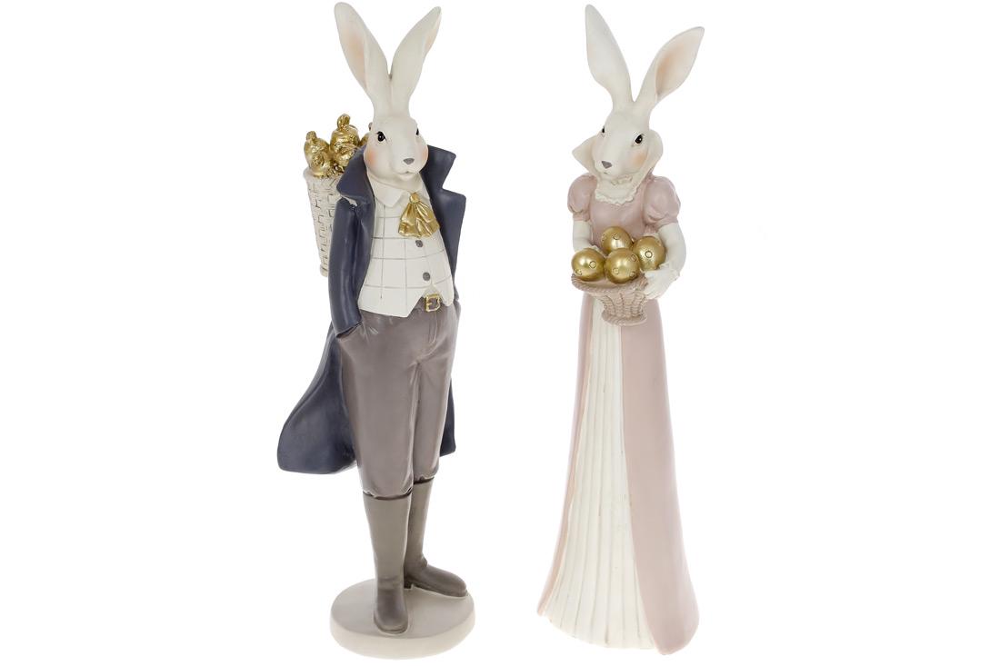 Декоративная статуэтка BonaDi Кролик и Крольчиха 37,5 см (HA9-103)