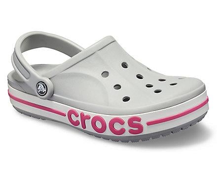 Сабо Crocs Bayaband Clog M5W7 р. 37 24 см Light Grey/Candy Pink (205089-W) - фото 2