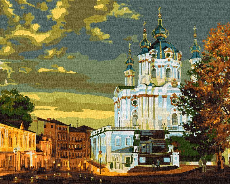 Картина по номерам Ідейка Киев Андреевский спуск 40х50 см (KHO3636)