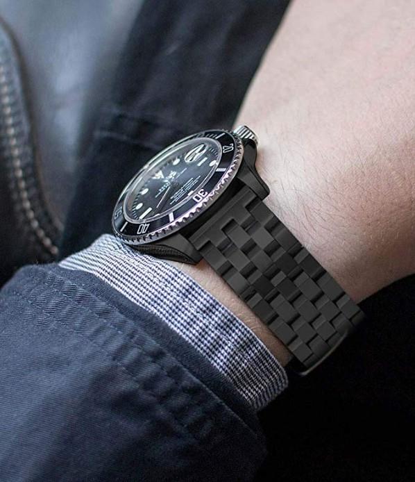 Ремешок стальной BeWatch 22мм Quadro Черный (1024401) - фото 6 Ремешок стальной BeWatch 22мм Quadro Черный (1024401) - фото 6