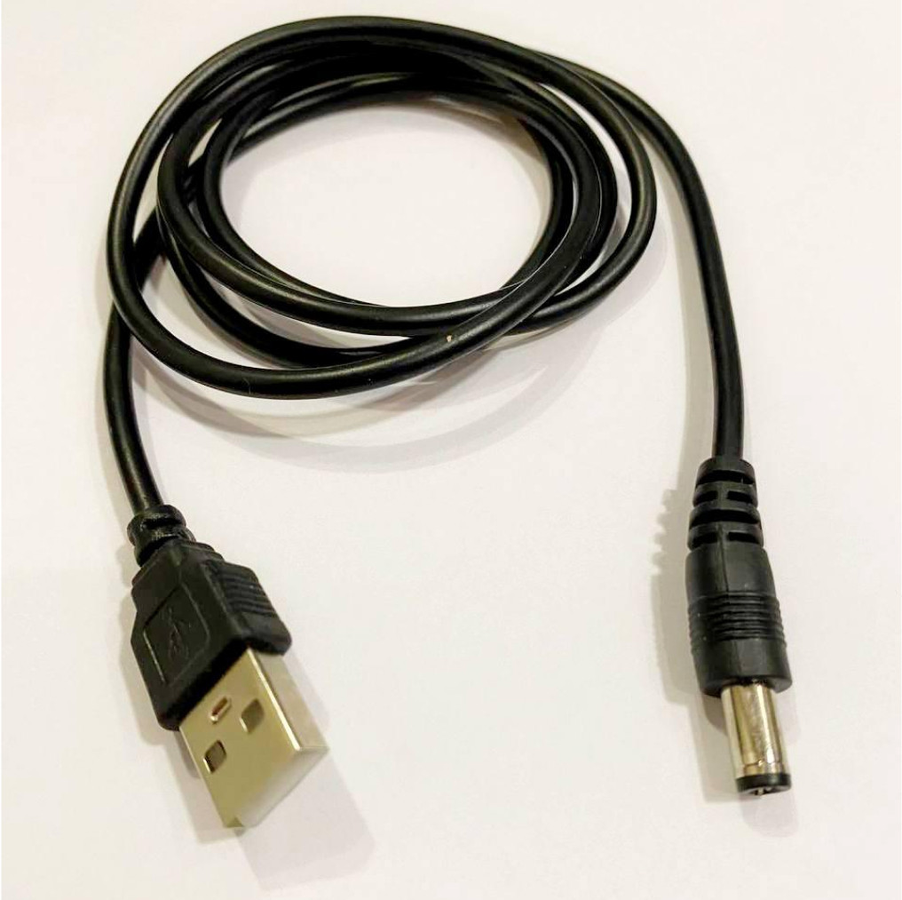 Кабель живлення USB 2,0-DC 5,5x2,5 мм 0,9 м 5В Чорний - фото 10