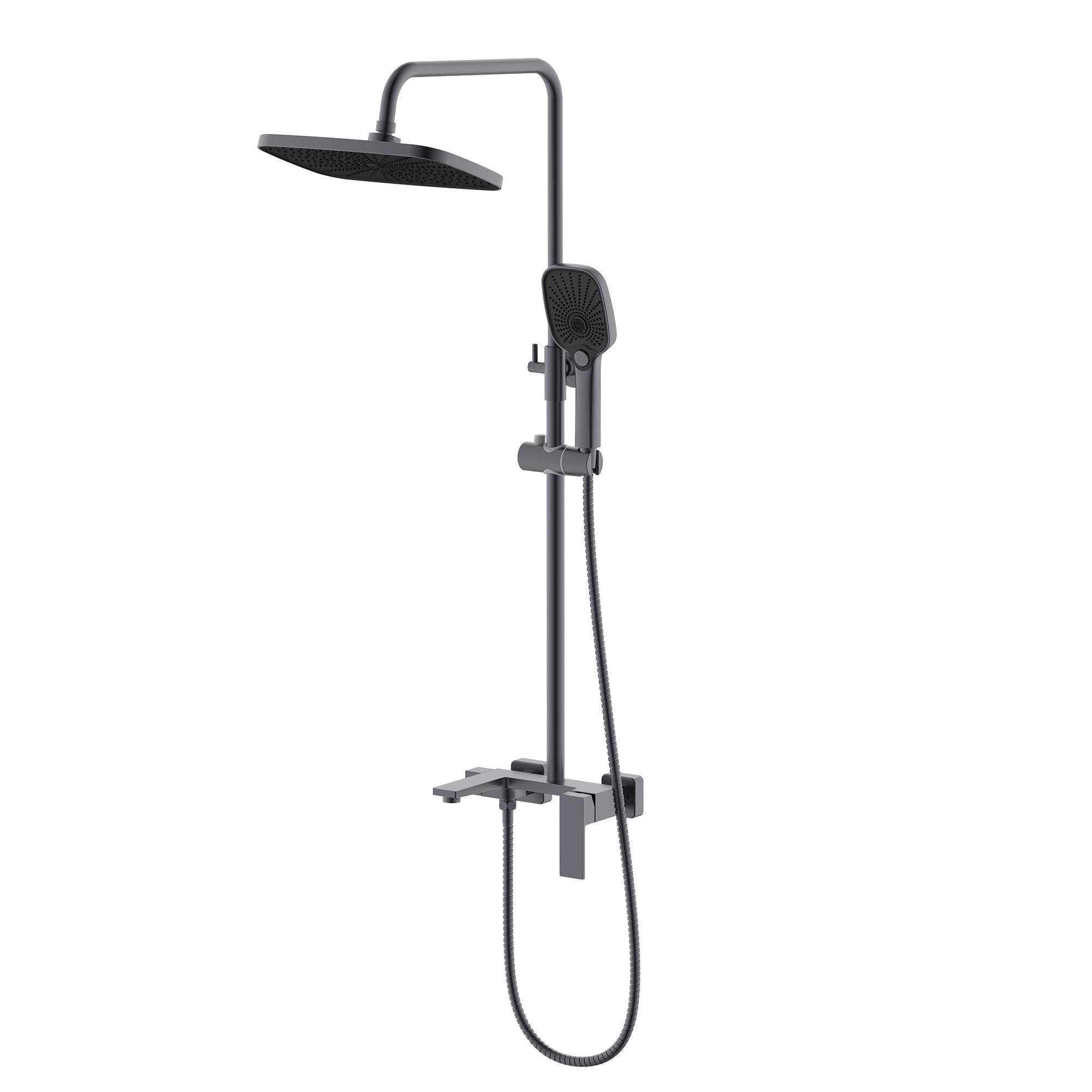 Душова система із змішувачем Q-tap Gemini QTGEM111GMB45688 Графітовий (235046)