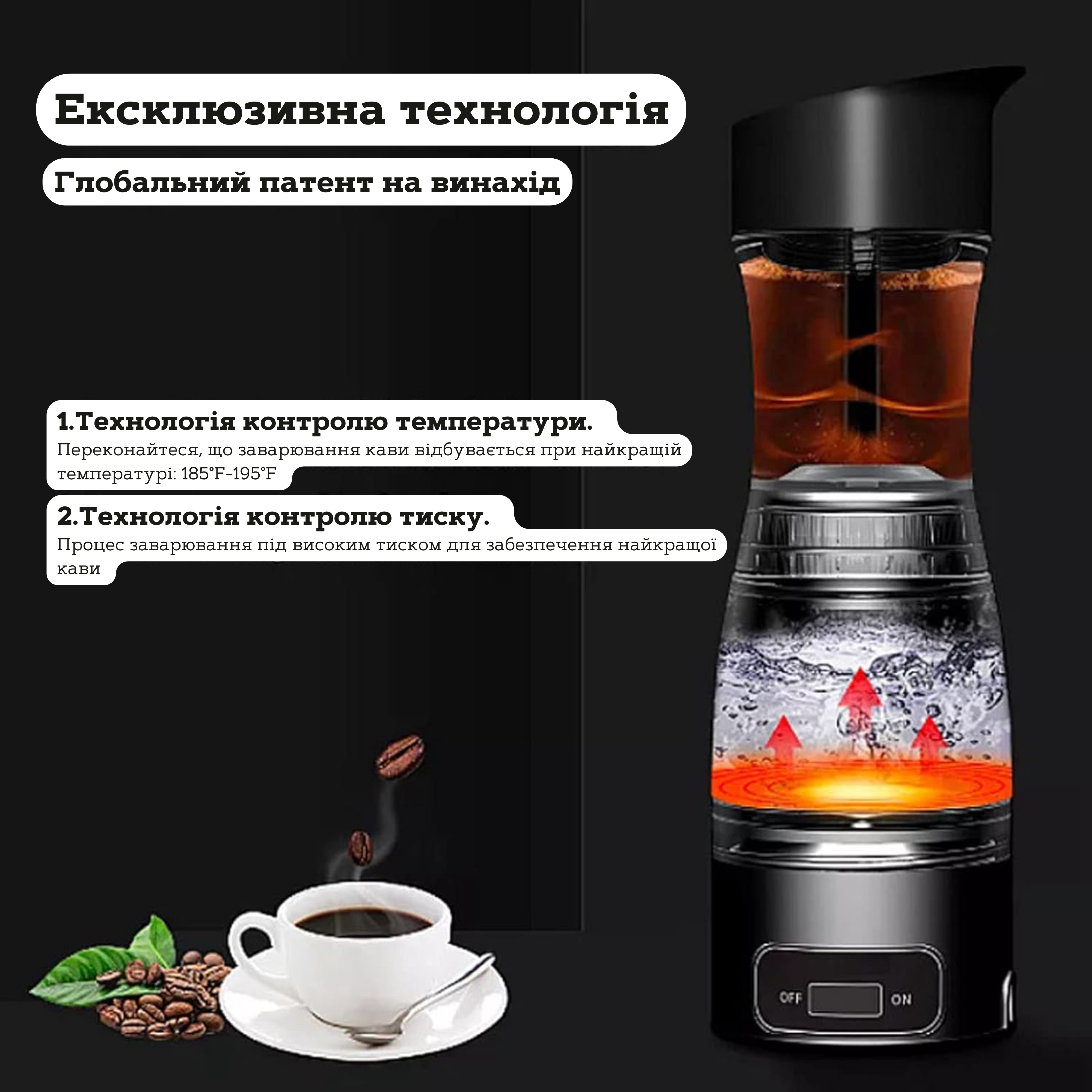 Кофеварка автомобильная Oushiba Espresso вакуумная от прикуривателя 12/24 В (OB- 003) - фото 4 Кофеварка автомобильная Oushiba Espresso вакуумная от прикуривателя 12/24 В (OB- 003) - фото 4