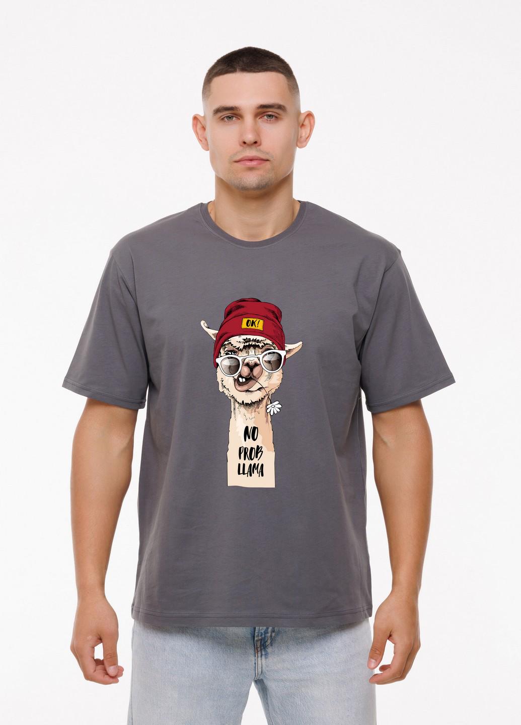 Мужская футболка No problama Наталюкс L Фиолетовый (1218048383831)