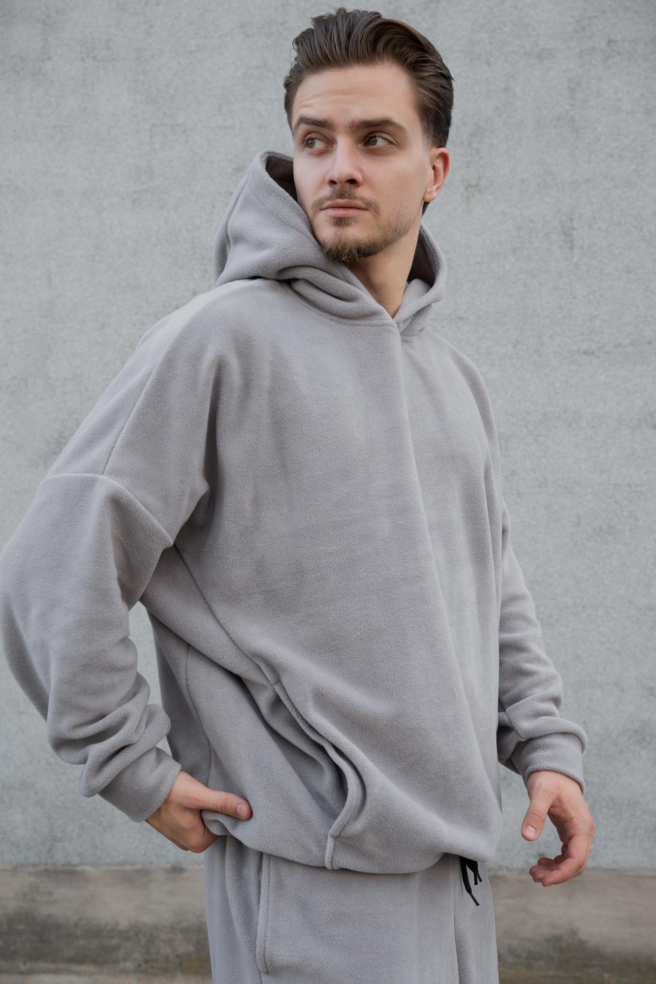 Худи Оверсайз с капюшоном Without Brand Soprano Gray (8055982) - фото 3 Худи Оверсайз с капюшоном Without Brand Soprano Gray (8055982) - фото 3