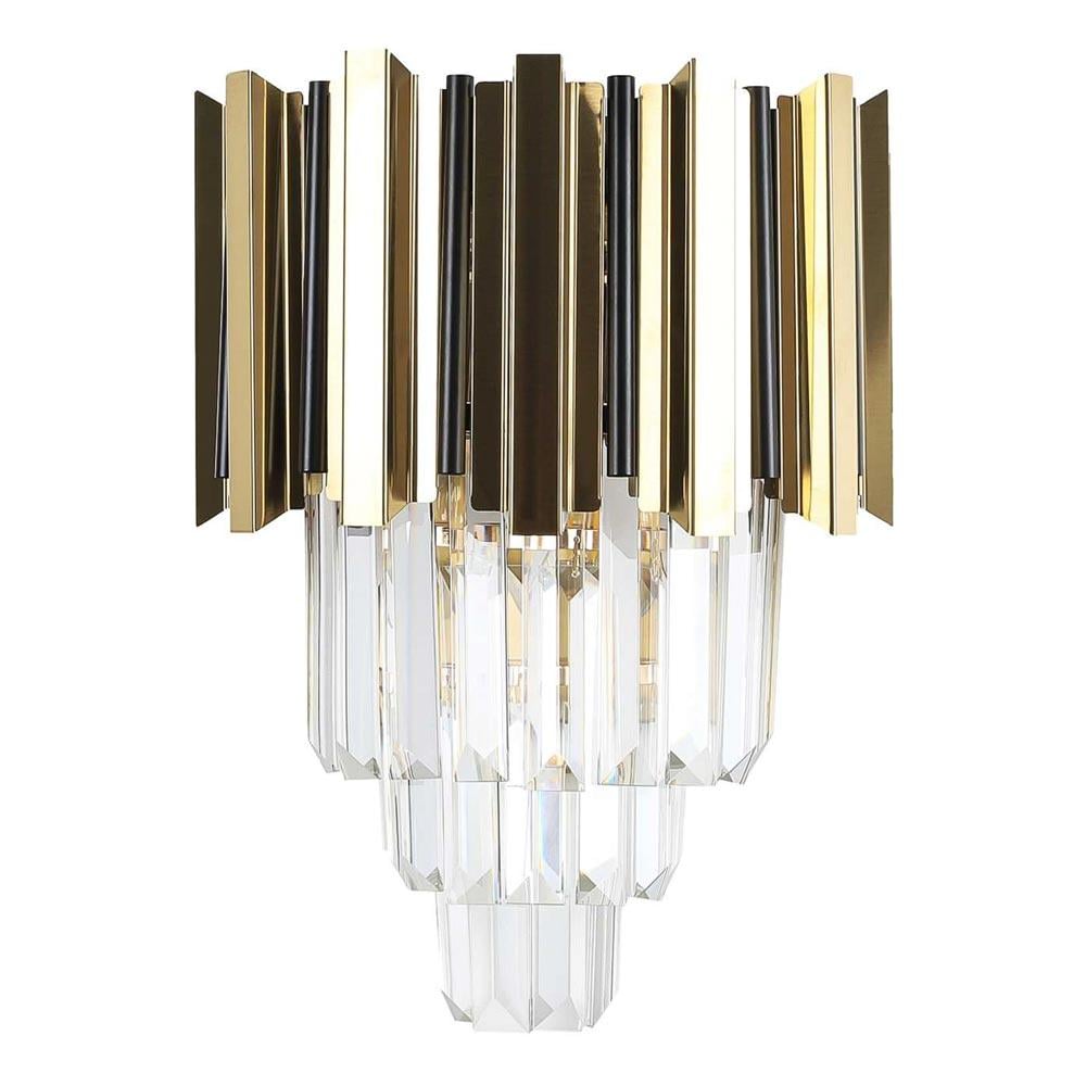 Светильник настенный хрустальный Light House SRS-19032/2W Золотой/Черный