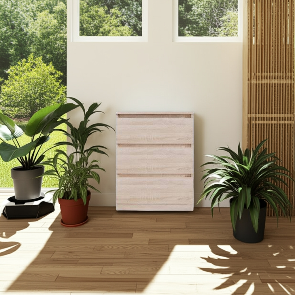 Комод MEBEX на 3 шухляди 60х40х77,4 см Дуб Сонома (VM3B600DS) - фото 5 Комод MEBEX на 3 шухляди 60х40х77,4 см Дуб Сонома (VM3B600DS) - фото 5