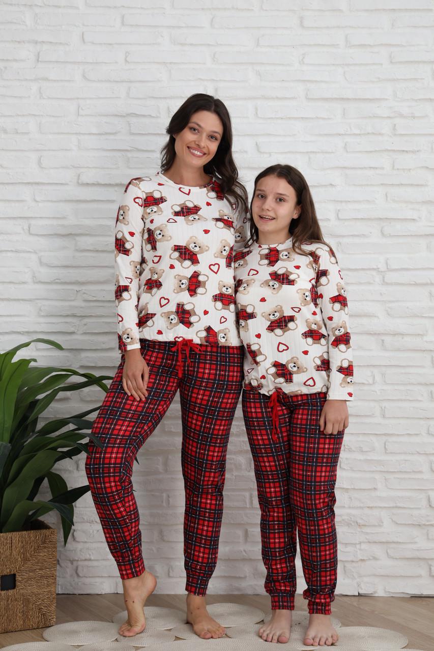 Кофта с брюками женская Nicoletta Медведи 96885k Family look L Разноцветный - фото 2 Кофта с брюками женская Nicoletta Медведи 96885k Family look L Разноцветный - фото 2