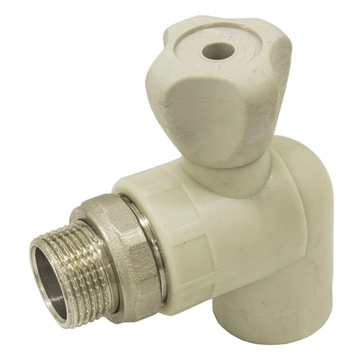 Кран с накидной гайкой угловой Эко PN20 25 мм 3/4" (SW-44508)