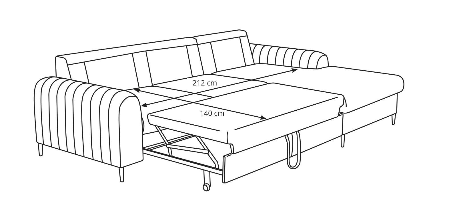 Диван угловой раскладной Monaco Perfect Home натуральное дерево ДСП/ткань Velluto 33 Янтарный (49559) - фото 8