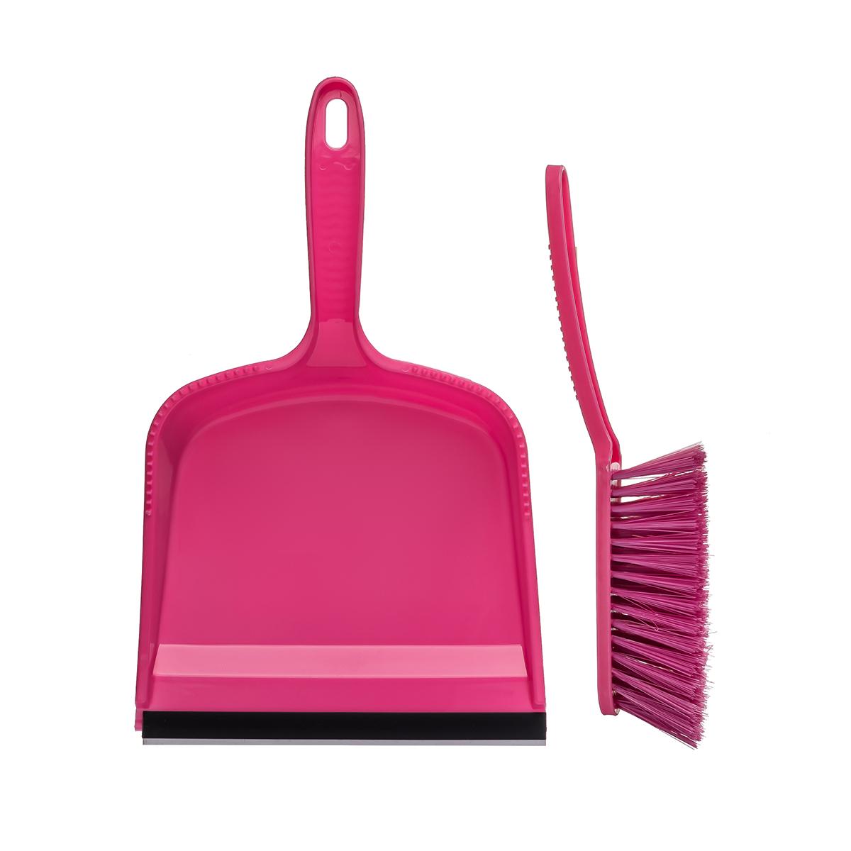 Совок зі щіткою Kornel KL-12 Рожевий - фото 2 Совок зі щіткою Kornel KL-12 Рожевий - фото 2
