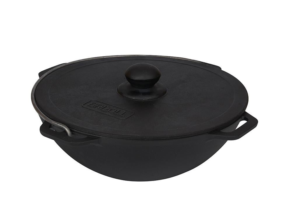 Казан чугунный Brizoll 12 л с крышкой