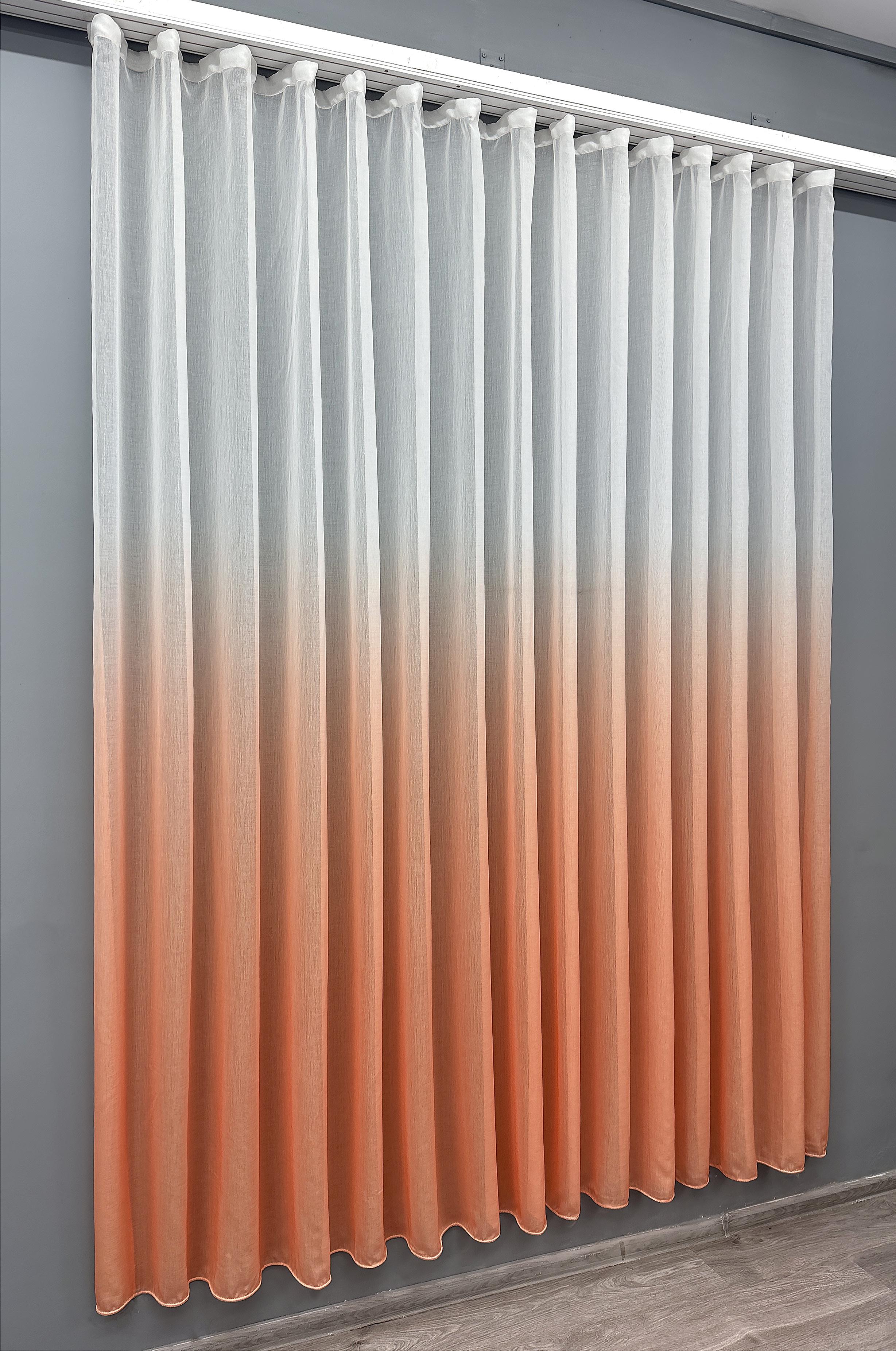 Тюль VR-Textil №578т Омбре Батист 300х250 см Персиковый/Белый (40-027) - фото 3