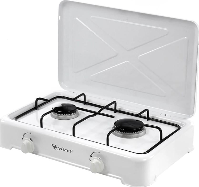 Настільна газова плита YUCEL O 200 LPG 2 конфорки Білий (2104618736)