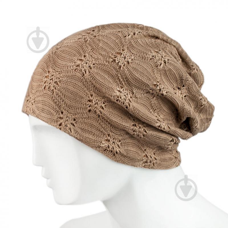 Шапка бини Beani'qe Кружева Lace One size Светлый коричневый (21819)