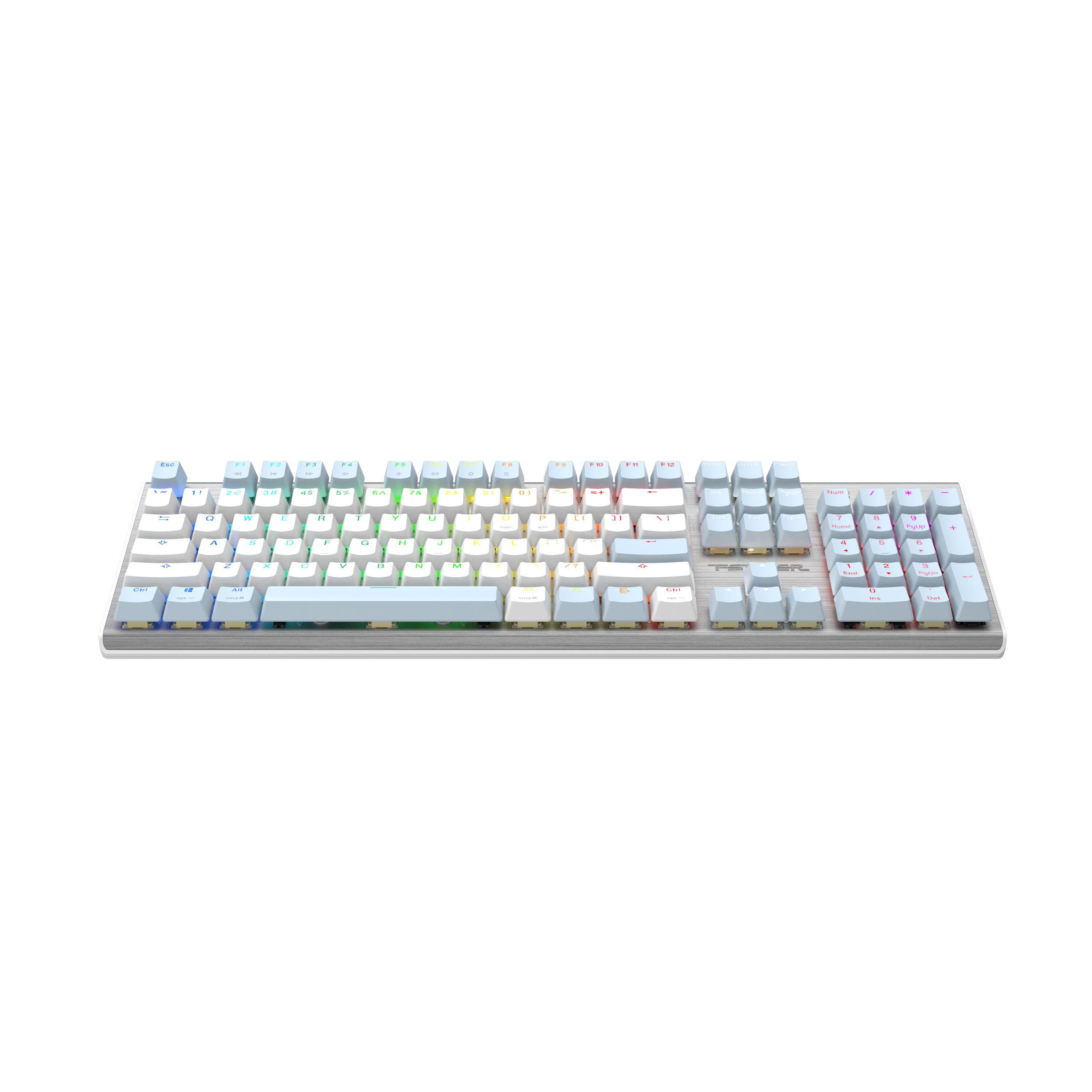 Клавиатура A4Tech Fstyler FS100 Icy Blue USB-A RGB Silver (26449317) - фото 4