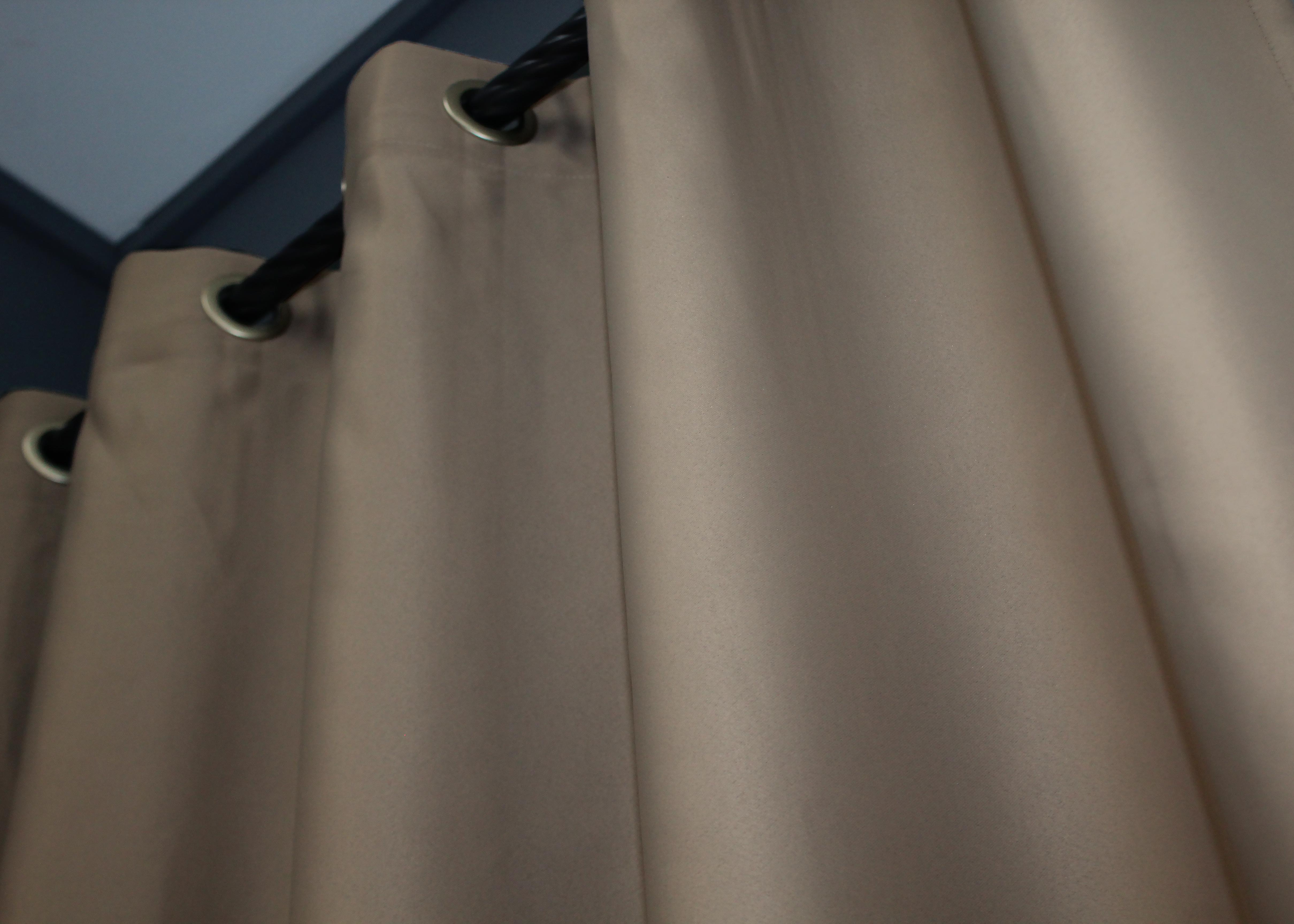 Комплект штор на люверсах VR-Textil Fusion Dimout № 792ш 150х250 см 2 шт. Какао (37-0105) - фото 7