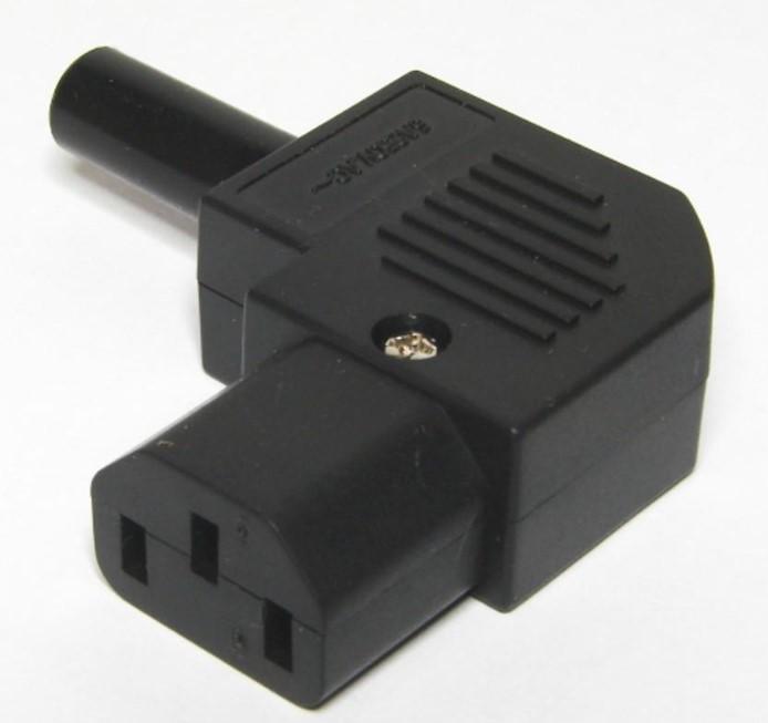 Гнездо кабельное приборное I-Taki AC-102R2 220 В угловое 3 контакта IEC320 С13 (000007792)