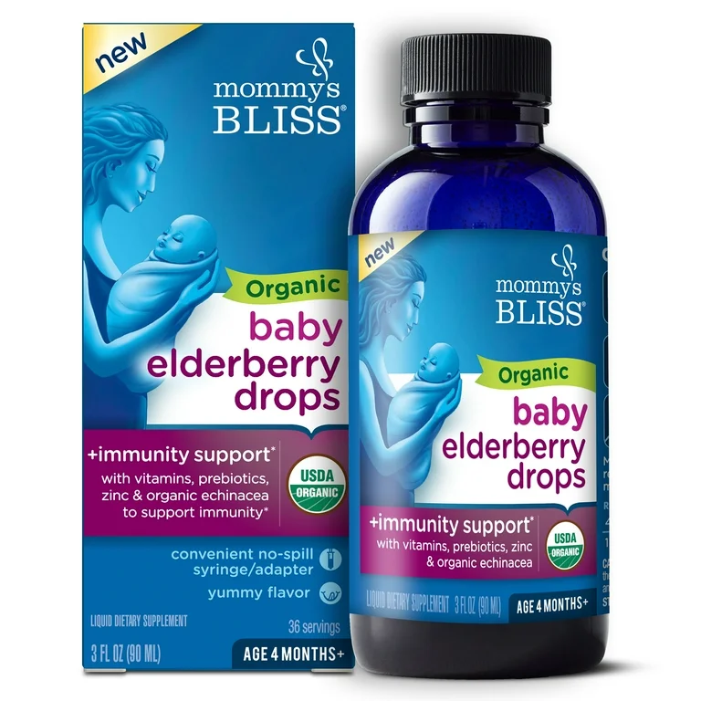Натуральная добавка для новорожденных Mommy's Bliss Бузина органическая капли от 4 месяцев 90 мл (24423833)