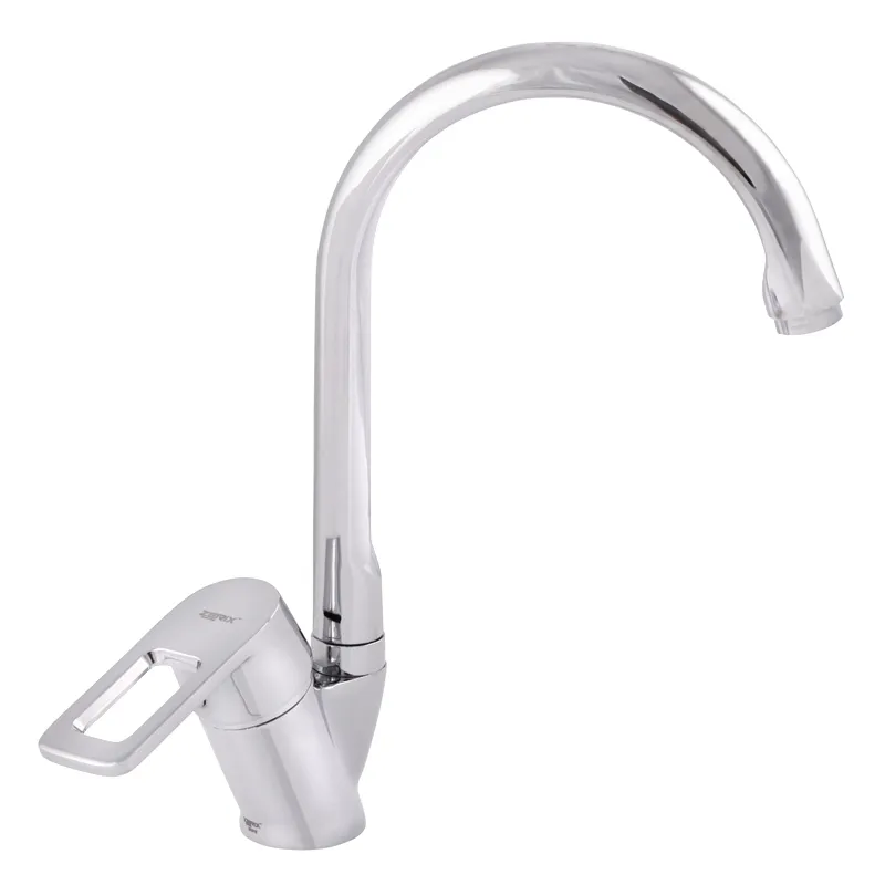 Смеситель для кухни Zerix Z5130 из силумина Стальной (ZX0251)