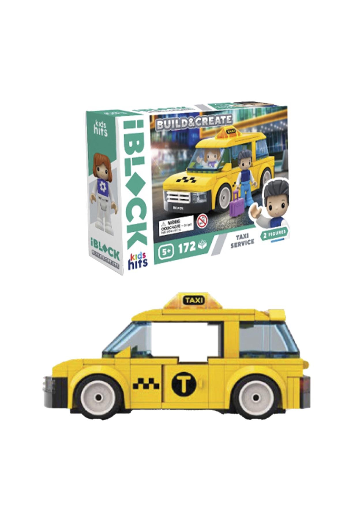 Конструктор Kids hits IBLOCK JUNIOR Такси Разноцветный (ЦБ-00264668)