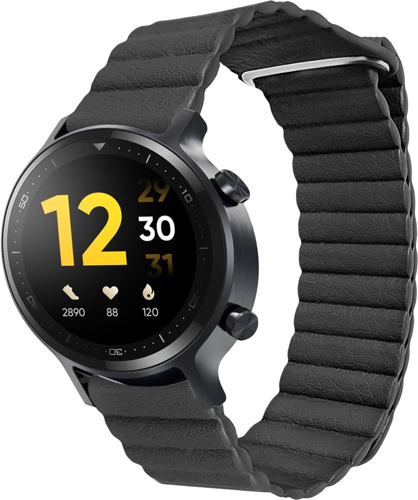 Ремешок кожаный Genis для Realme Watch S Black (26527-2B) Ремешок кожаный Genis для Realme Watch S Black (26527-2B)
