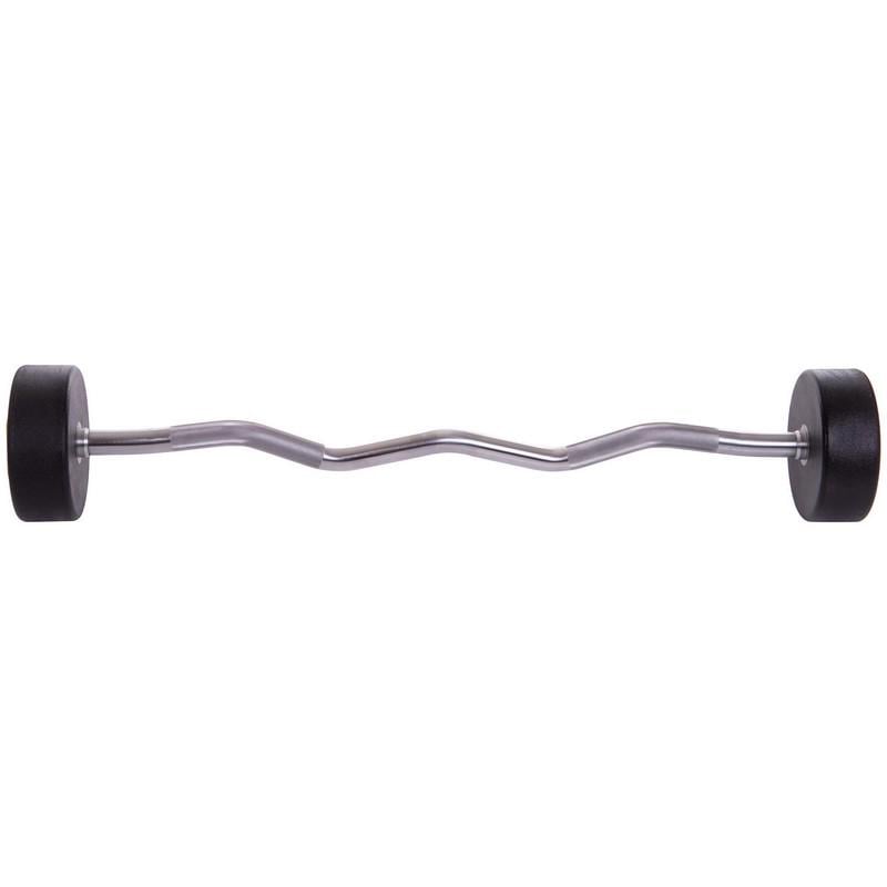 Штанга Zelart Urethane Barbell фиксированная изогнутая полиуретановая TA-2690-35 длина 110 см 35 кг (DR002582) - фото 2