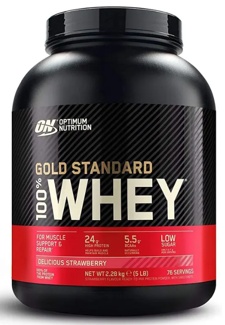 Протеин Optimum Nutrition Gold Standard 100% Whey Европа 2280 г Delicious Strawberry