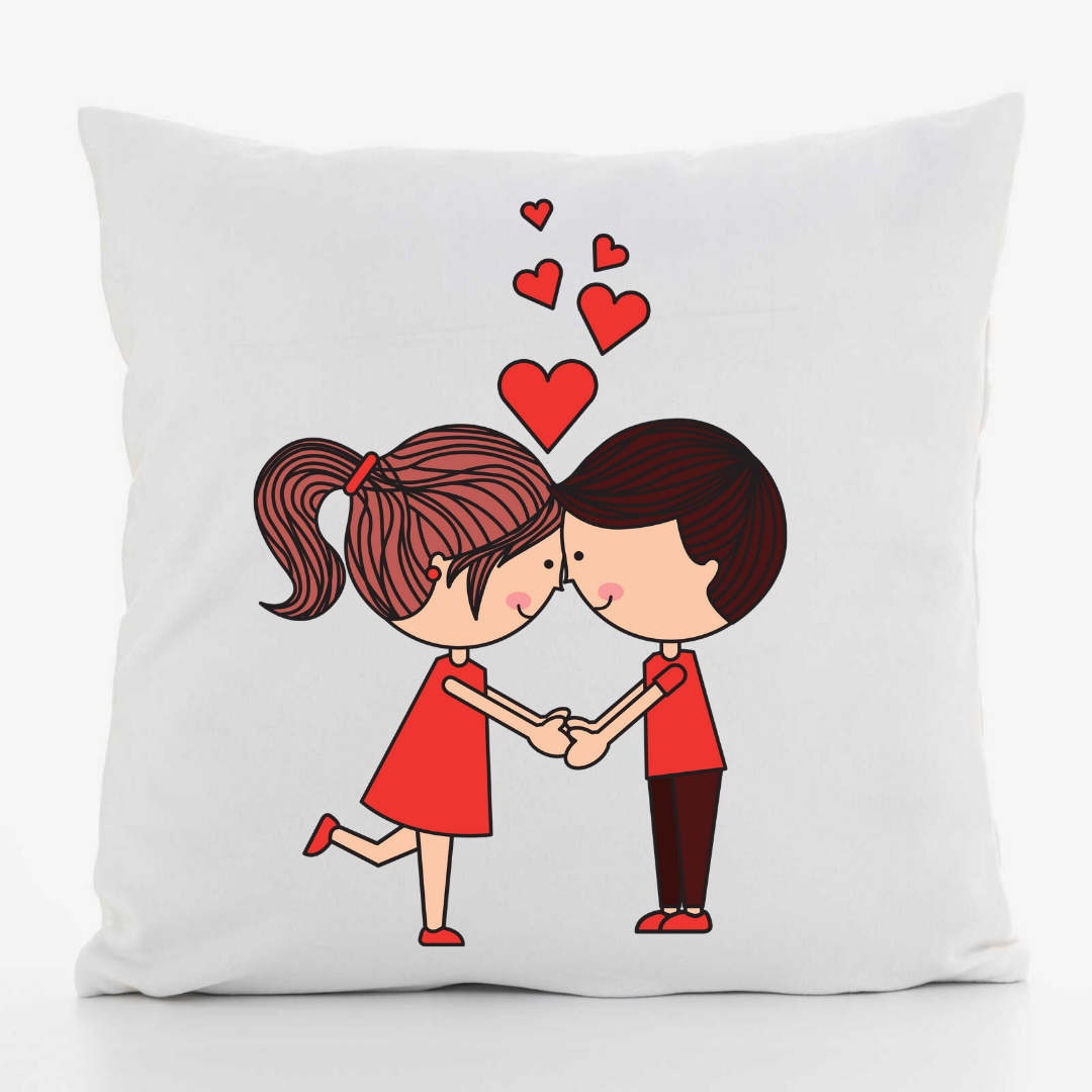 Подушка декоративна з принтом Закохані габардин 30х30 см (1232) Подушка декоративна з принтом Закохані габардин 30х30 см (1232)