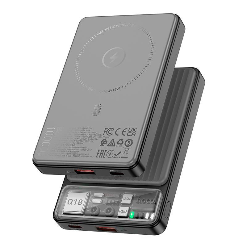 Повербанк Hoco Tourer with magnetic fast charging Q18 10000 mAh Type-C/1USB QC/PD 22,5 W 3A (589443) - фото 2