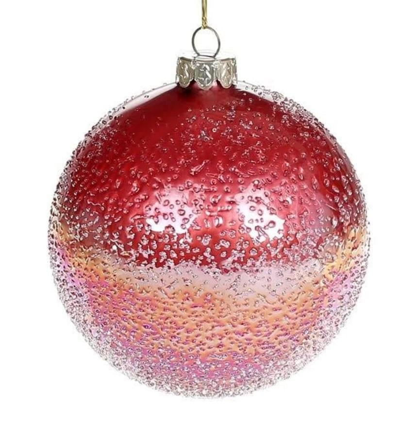 Набор шариков стеклянных 10 см 4 шт. (12933)