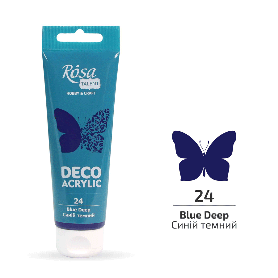 Акриловая краска ROSA Talent 322224 4 шт. 75 мл Синий темный матовый/24 (4823098529576) - фото 1
