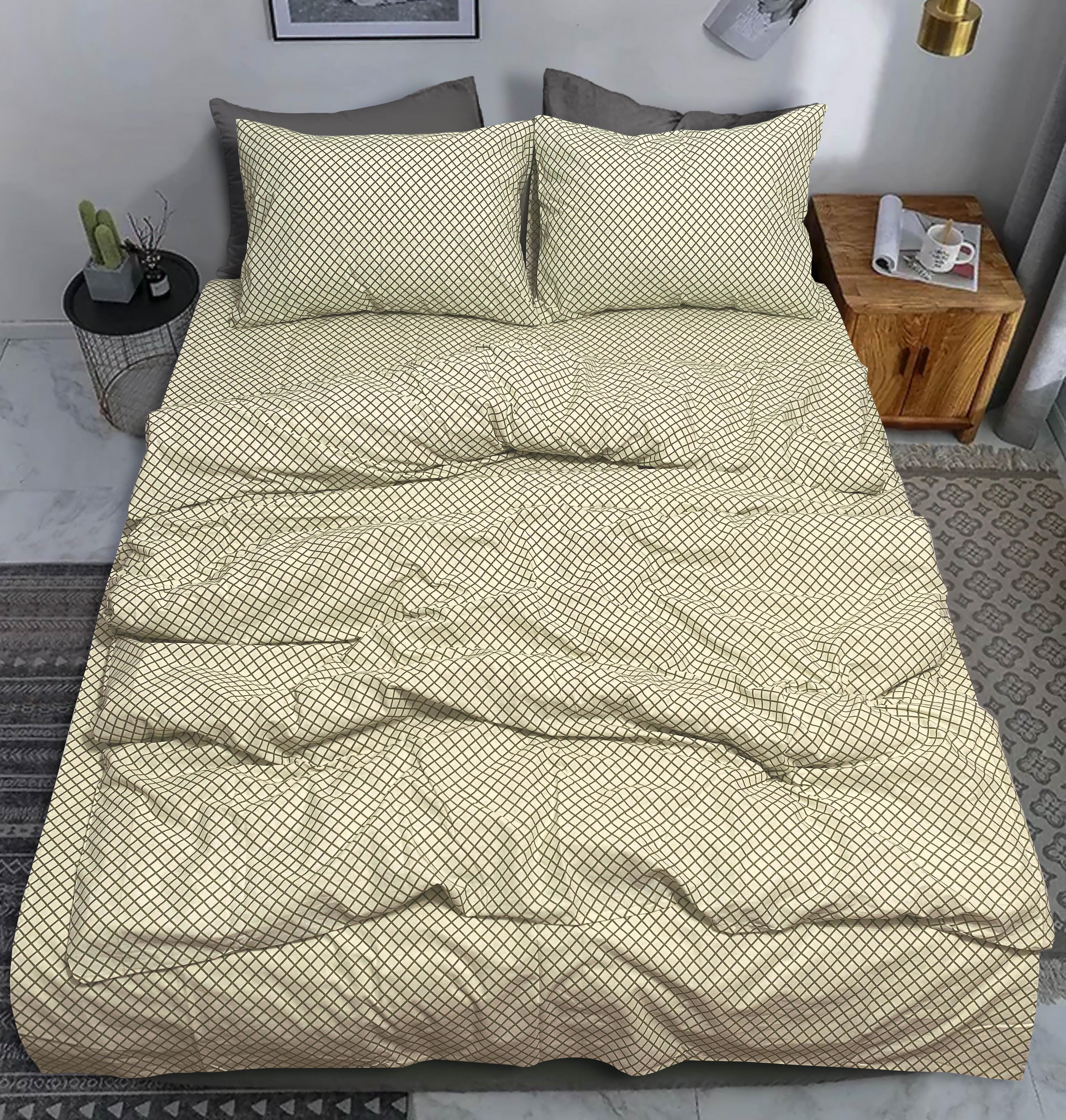 Комплект постельного белья двуспальный Zastelli клетка бязь 175х210 см Разноцветный (20734)