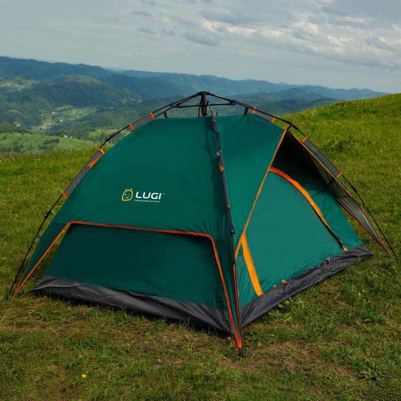 Палатка автоматическая двухместная водонепроницаемая 200x230x130 см Зеленый (4687) - фото 6