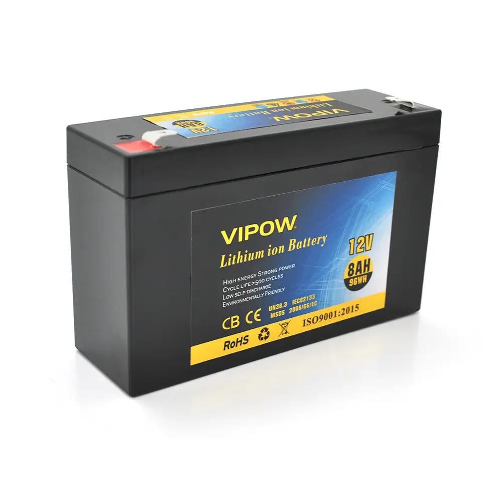 Батарея аккумуляторная литиевая Vipow 12 V 8Ah с элементами Li-ion 18650 со встроенной ВМS платой 3S4P