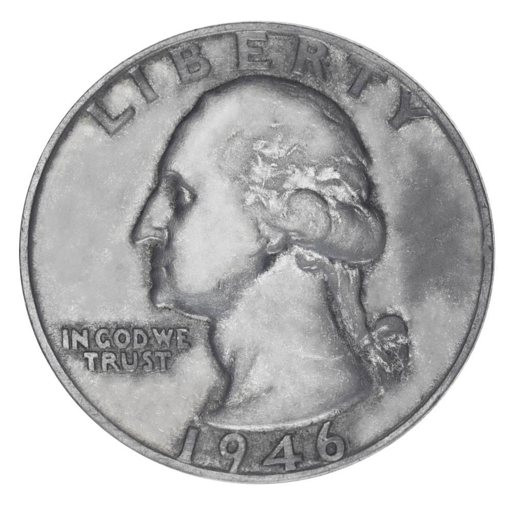 Коллекционная монета США 25 центов/квотер 1946 серебро F-VF 6,25 г (М19916)