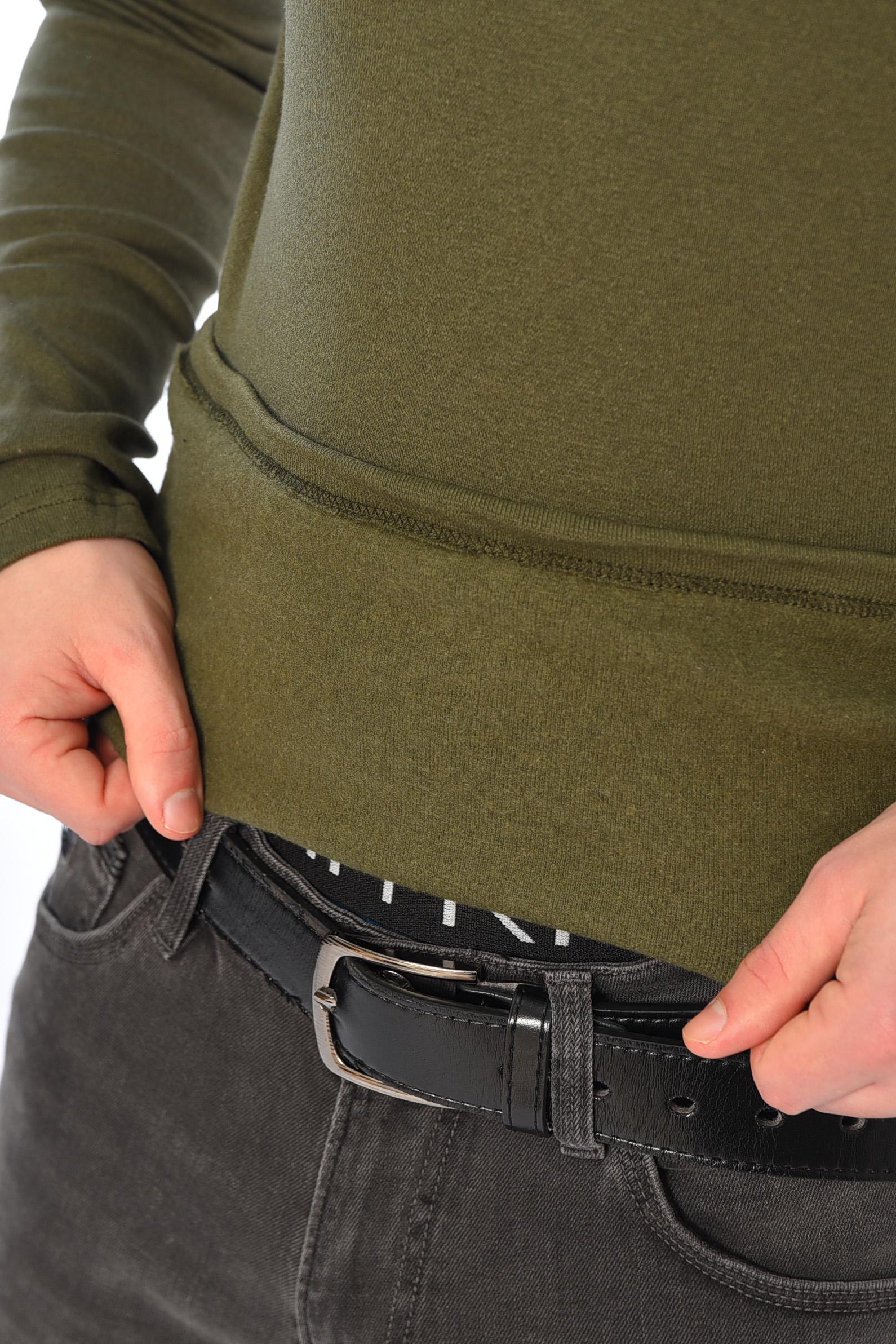 Гольф чоловічий на флісі L Темно-зелений (166676) - фото 4