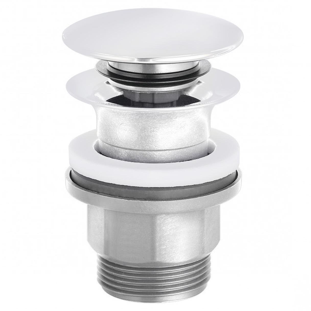 Донный клапан нажимной для раковины Kludi 1042653-00 без перелива Белый (228620)