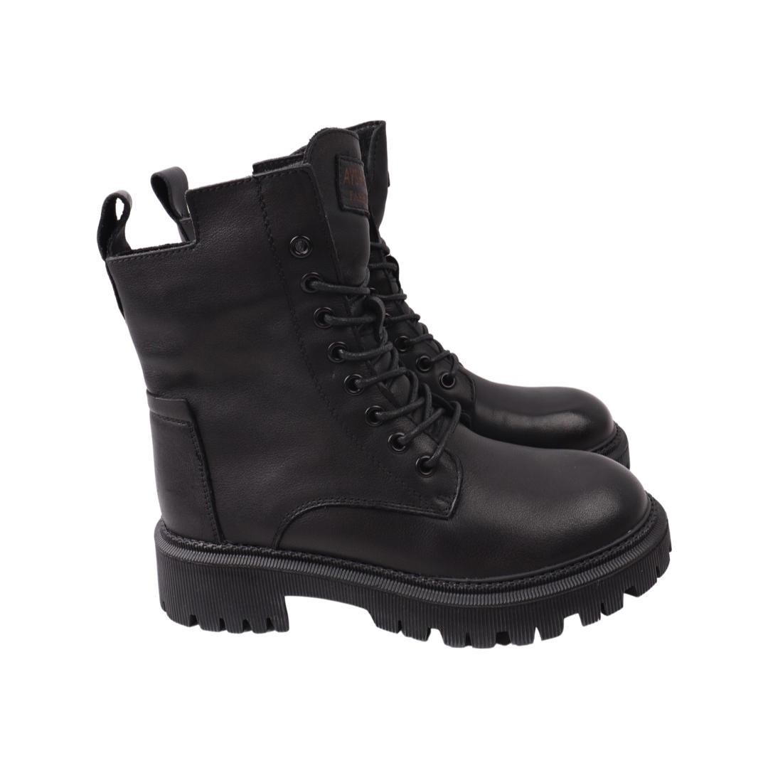 Ботинки женские Berisstini из кожи р. 39 Черный (47-21DHC)