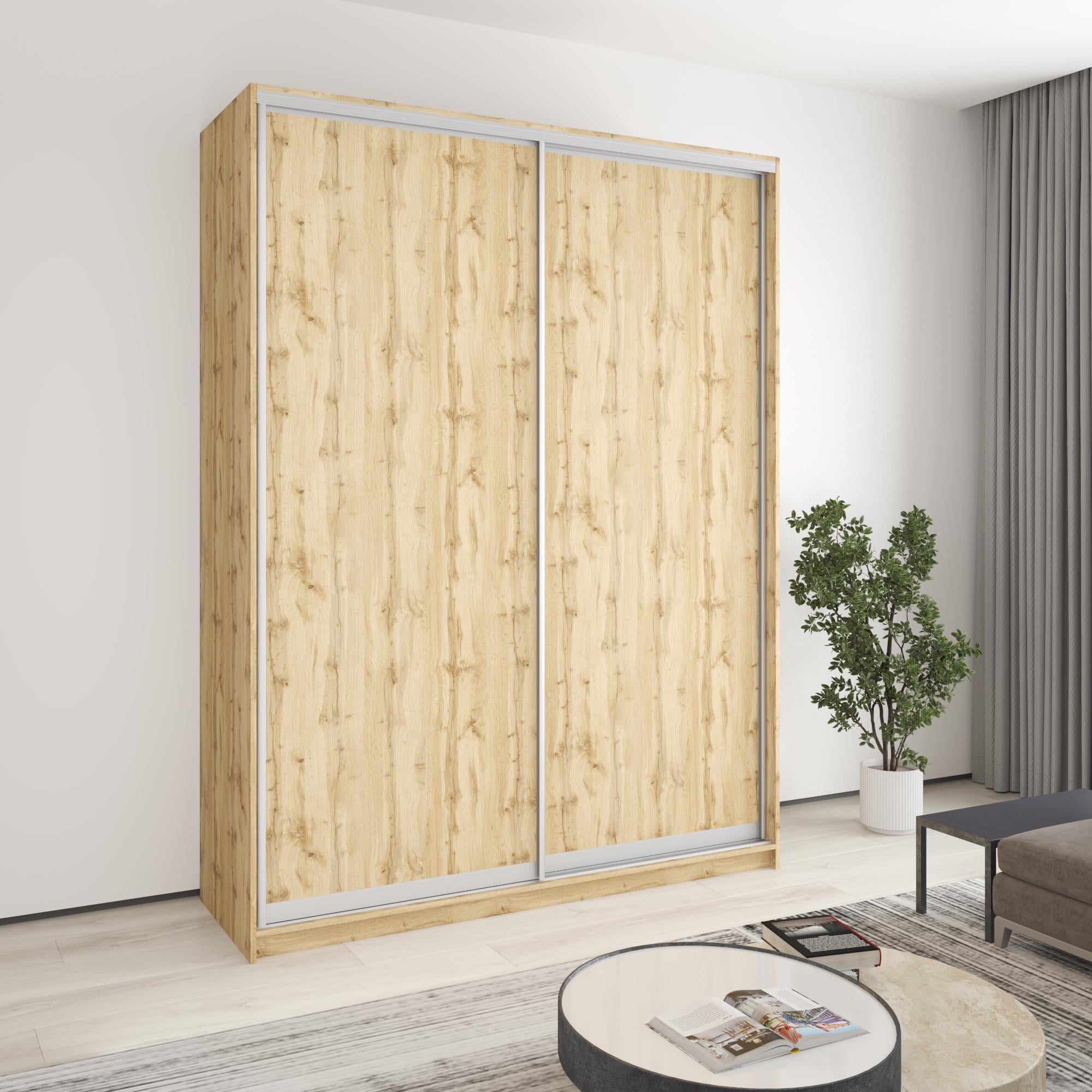 Шкаф-купе двухдверный MebelStar Комбо AL 2 ДСП 180x60x240 см Дуб тахо (MBS-4095) Шкаф-купе двухдверный MebelStar Комбо AL 2 ДСП 180x60x240 см Дуб тахо (MBS-4095)