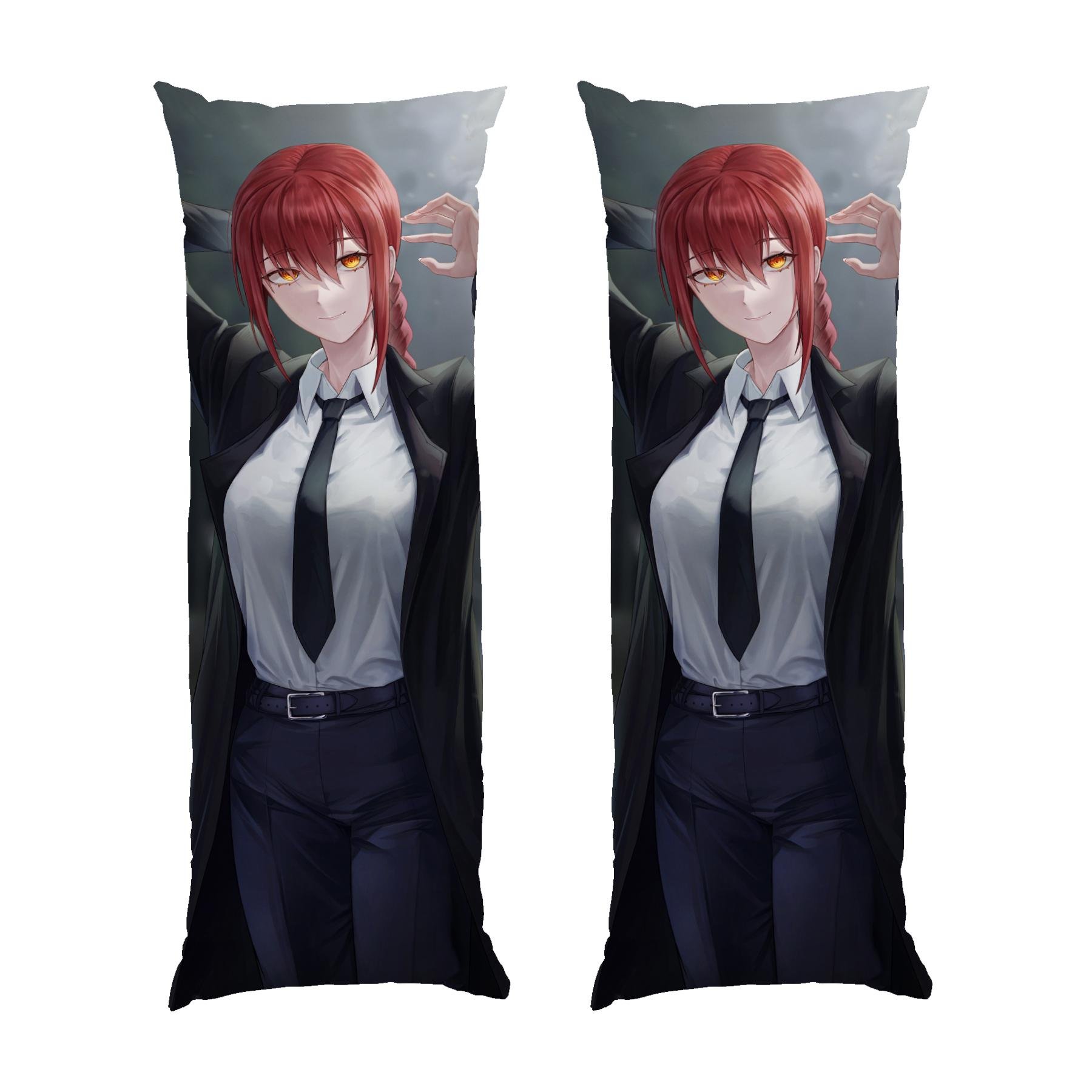 Подушка дакимакура Makima in the city Anime Chainsaw Man габардин 150х50 см (113355-3)