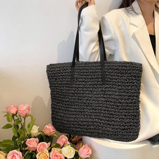 Сумка плетеная SHOPPER MORI Черный