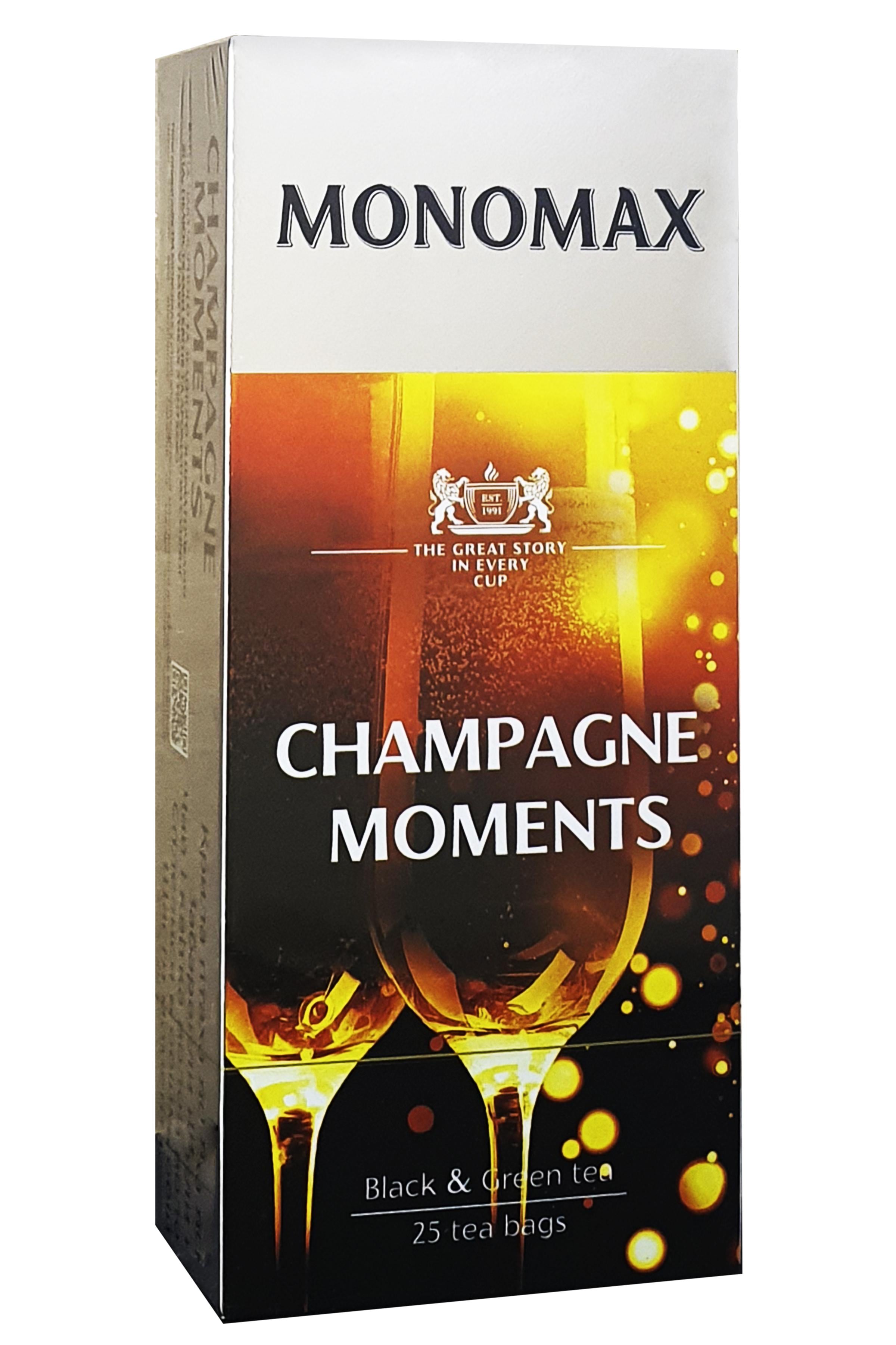 Чай черный/зеленый Monomax CHAMPAGNE MOMENT а в пакетиках 25х1,5 г (52158)