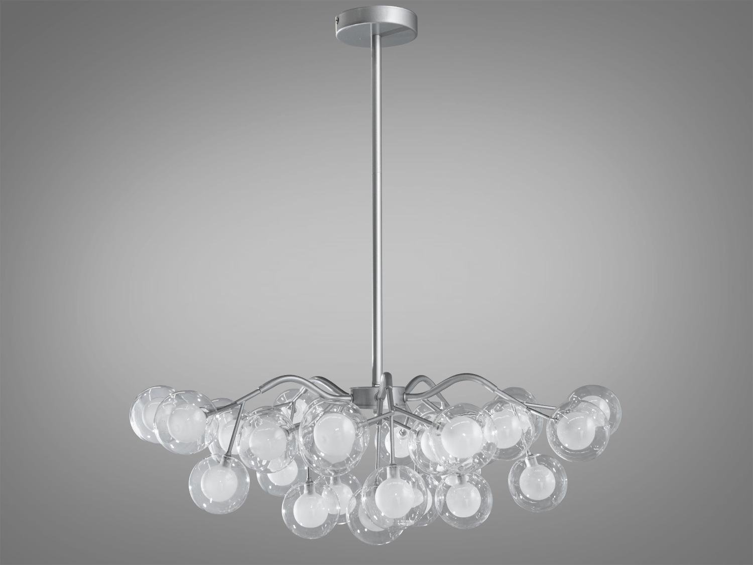 Люстра Светлячок 886-30B SL 30 ламп сатин Хром - фото 1 Люстра Светлячок 886-30B SL 30 ламп сатин Хром - фото 1