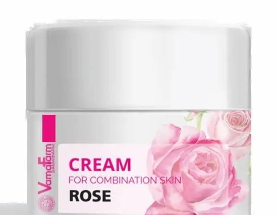 Крем для комбинированной кожи лица и тела с гидролатом розы VamaFarm 300 мл