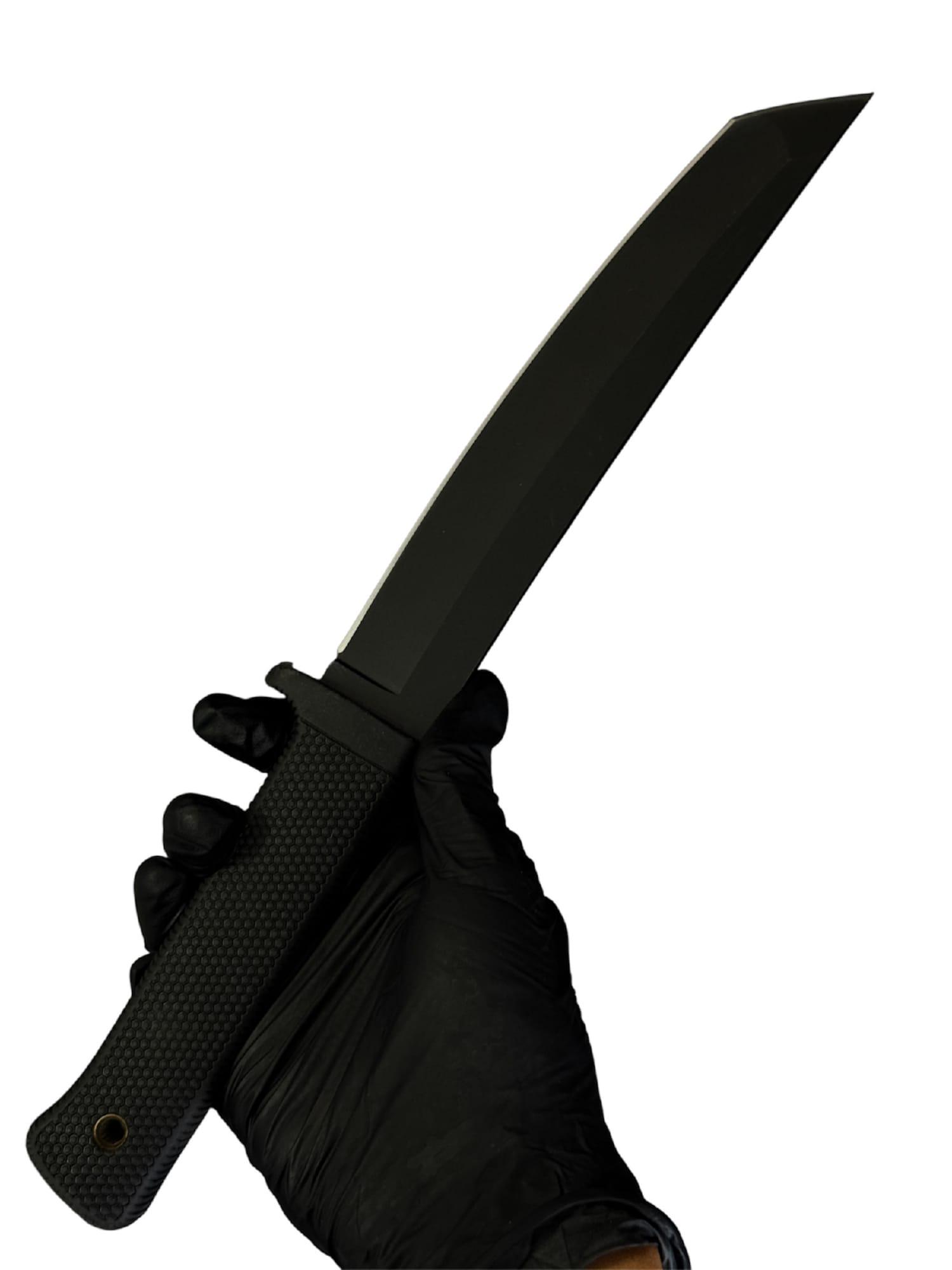 Нож танто Gorillas BBQ KN1079 2620 с кресалом и фонариком Черный - фото 2