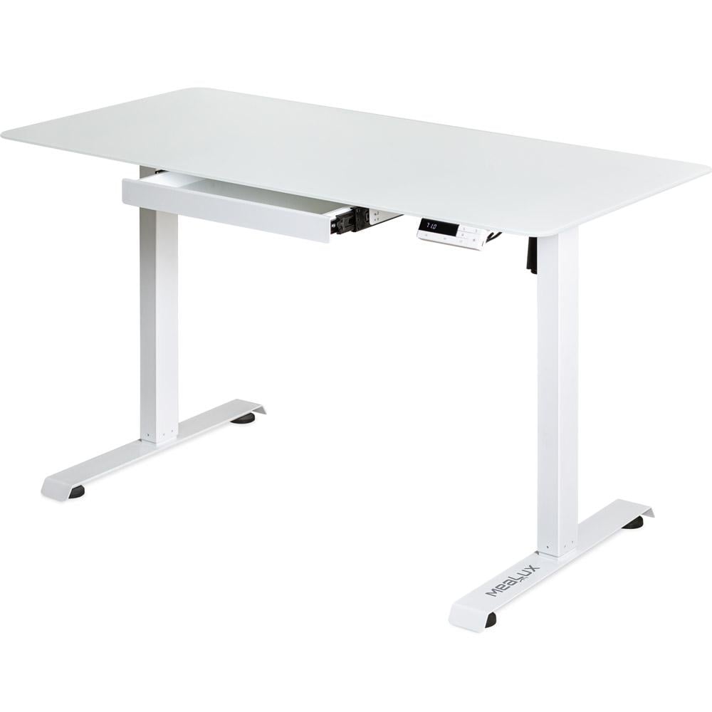 Стол Mealux PowerDesk Glass White с электрорегулировкой высоты (EVO-201 Glass/White)