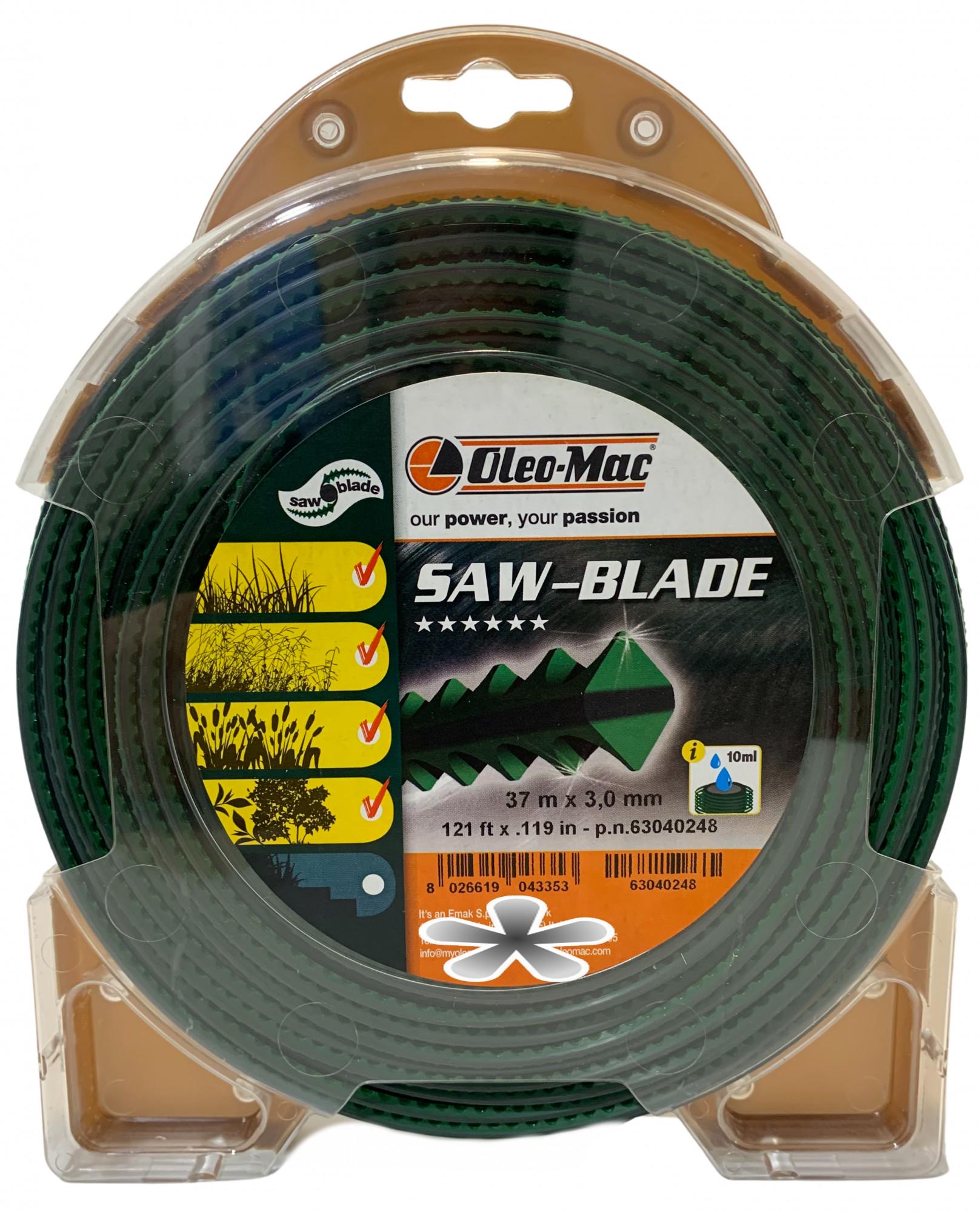 Струна косильна Oleo-Mac SAW- BLADE 3 мм 37 м зубчаста (63040248)