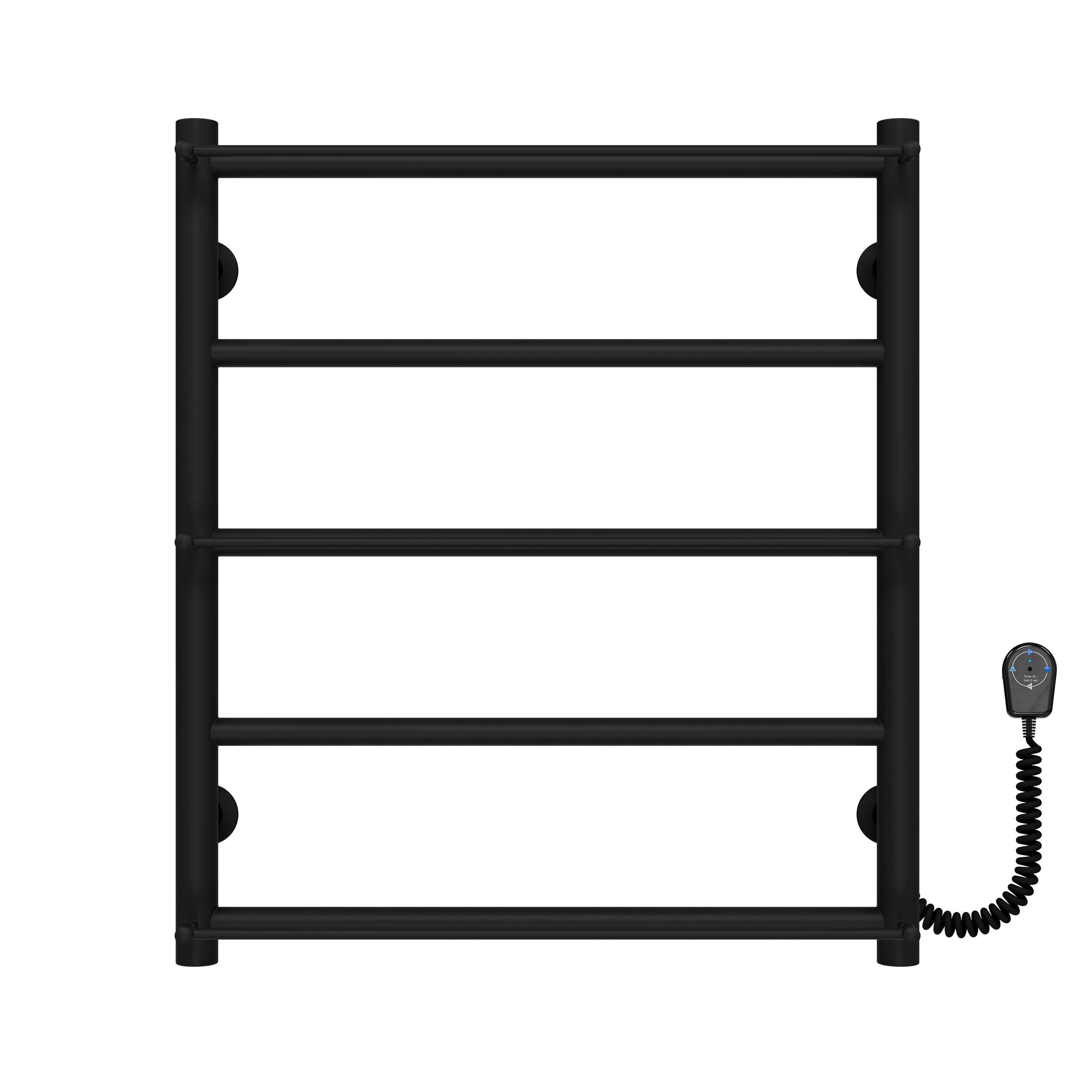 Полотенцесушитель электрический Deffi Ladder П5 EF16 правое подключение нержавеющая сталь 500х600 мм Черный (C.LK.60.50.5.EBL5)